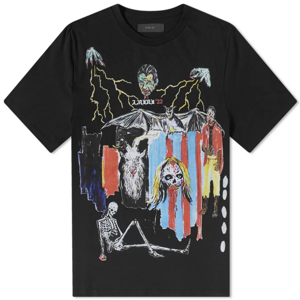 AMIRI X WES LANG - Printed cotton T-shirt